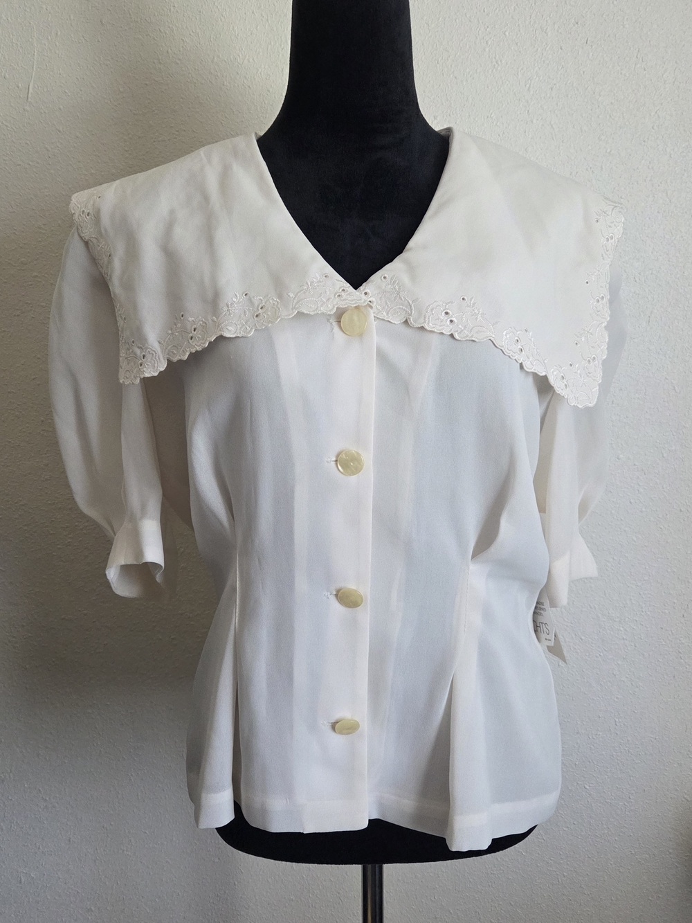 VTG Ms Chaus Feminie Blouse Prairie Delicate Romantic Cottagecore Whimsical 14